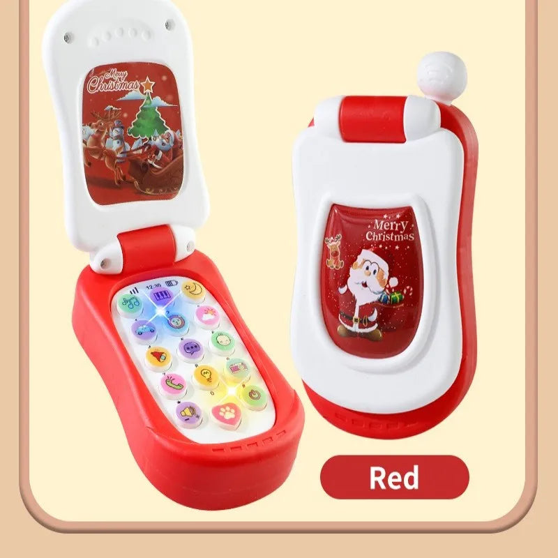 Kids' Cartoon Flip Phone Toy with Music and Learning Games