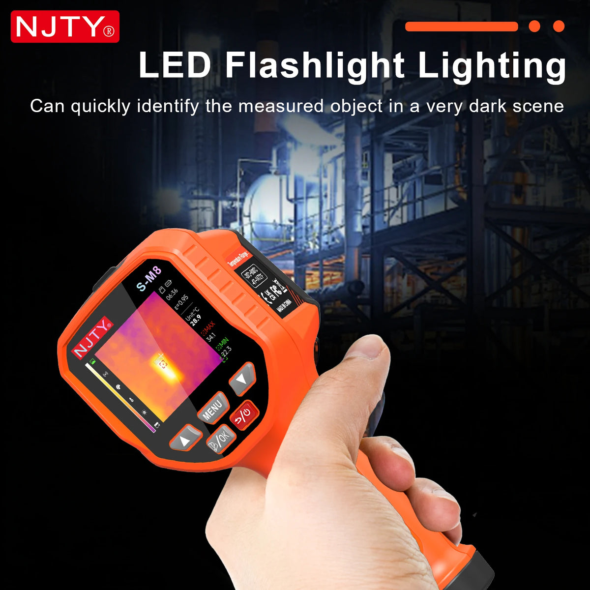 Handheld Infrared Thermal Imager with Dual-Light Fusion (Range -20°C to 800°C)
