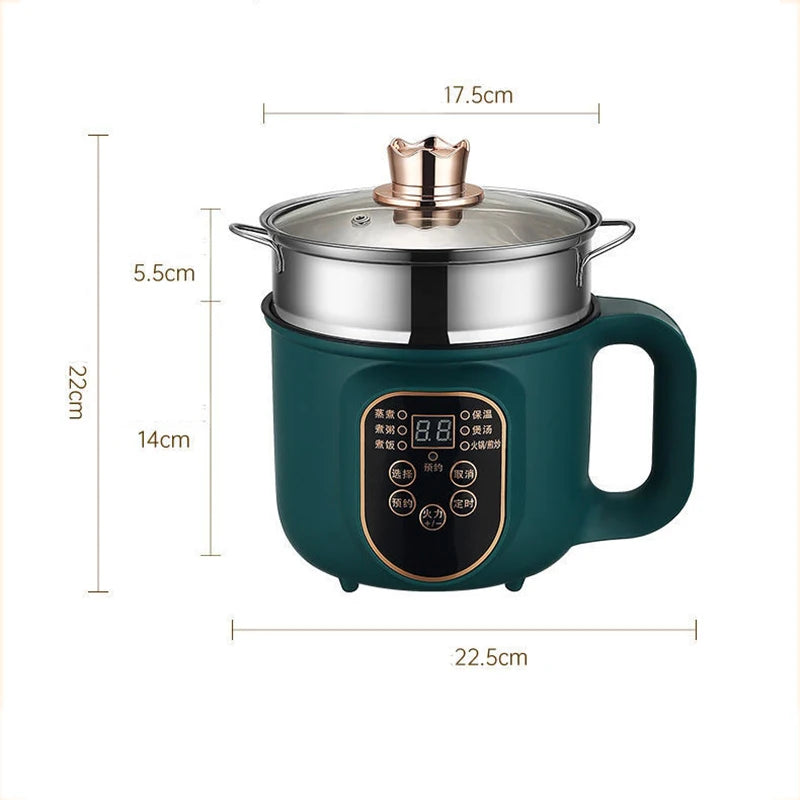 1.2L Electric Hot Pot & Multicooker with Ceramic Interior