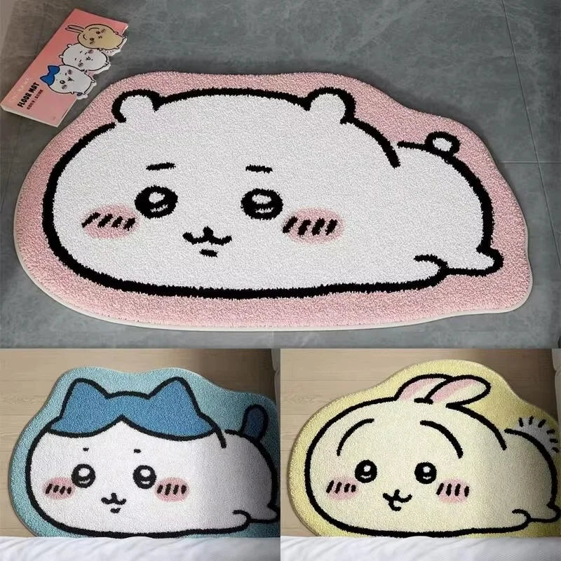 Chiikawa Cartoon Plush Floor Mat