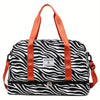 Animal Print Travel Duffle Bag with Shoe Compartment