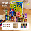 A box of color-matching strategy puzzle game featuring various colored cylindrical pieces and a wooden tray.