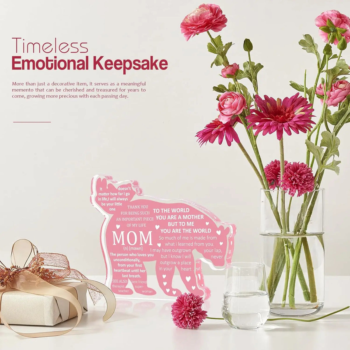 Mama Bear Desk Plaque - Heartfelt Gift for Mom