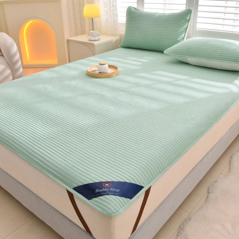 Striped Waterproof Mattress Protector