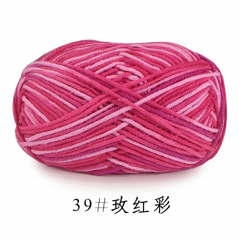 Section-Dyed Milk Cotton Yarn for Knitting and Crochet