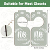 A set of wooden closet dividers with newborn labels and foliage designs, suitable for most closets.