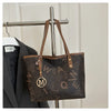 Large Capacity Letter-Print PU Leather Tote Bag