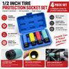 Impact Wrench Socket Set with Protective Sleeves (15-22mm)