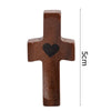 Handcrafted Black Walnut Cross, 5cm Pocket Crucifix