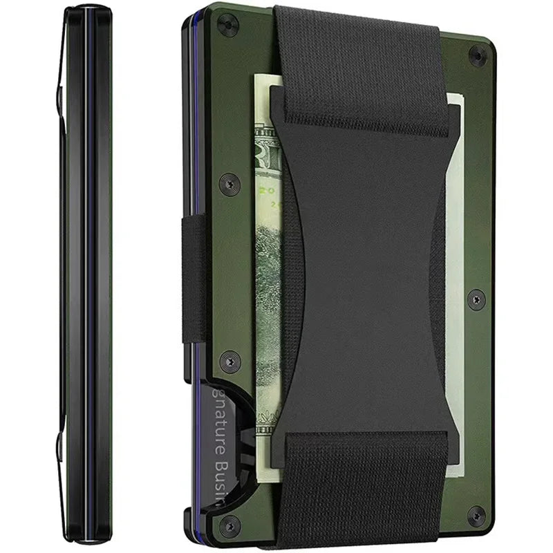 Slim RFID-Blocking Aluminum Wallet