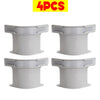 Four white non-slip bed sheet fixing clips or straps for securing bedding.