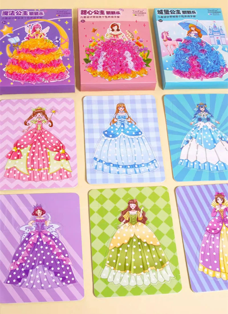 Rainbow Paper Puncture Painting Craft Kit for Kids
