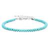 Natural Stone Bead Bracelet with Adjustable Lace-Up Closure