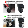 Silent Silicone Luggage Wheel Protectors (8-Pack)