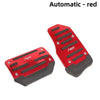 Automatic red pedal covers for manual cars