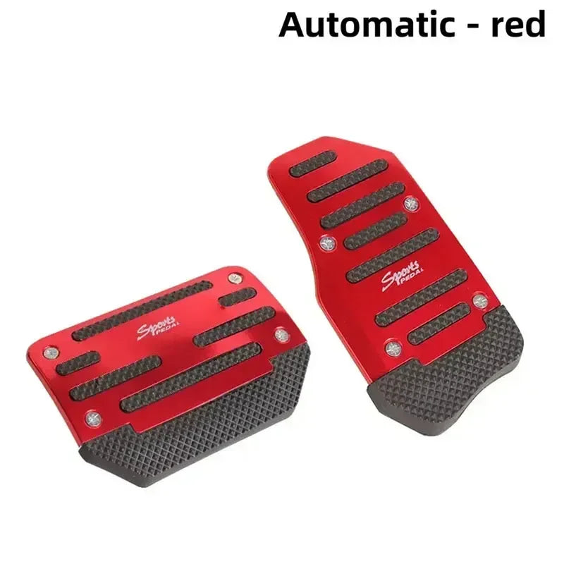Automatic red pedal covers for manual cars