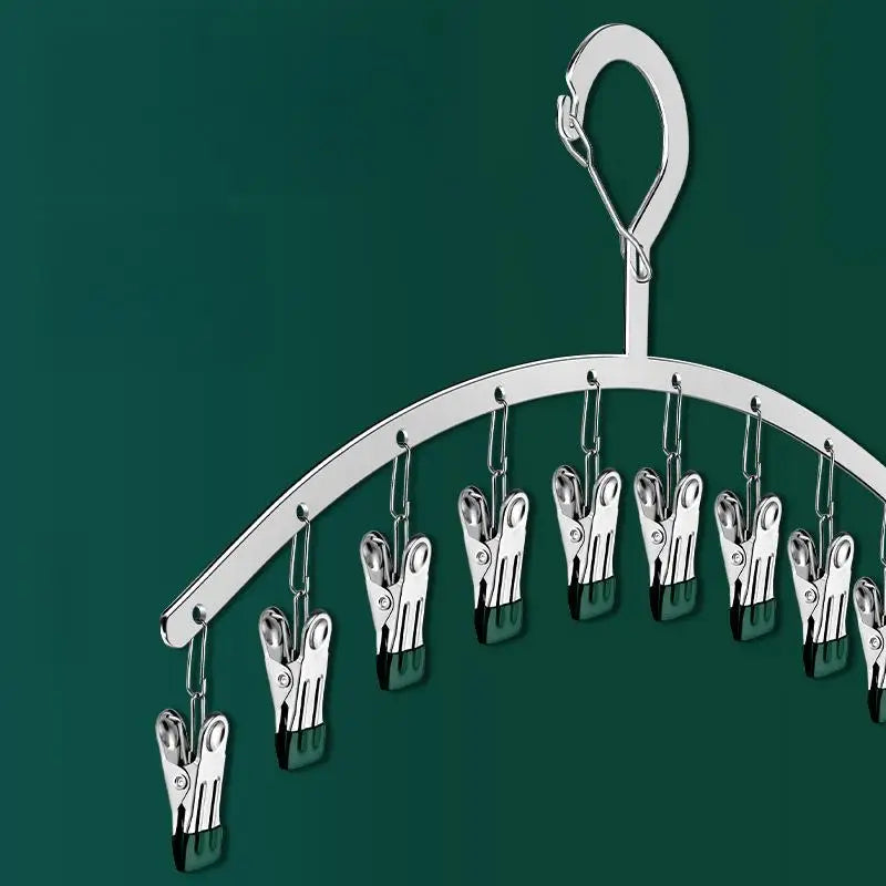 Space-Saving Closet Organizer with 10 Sturdy Clips