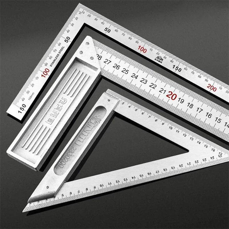 Aluminum Alloy 90-Degree Square Ruler for Woodworking