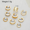 Minimalist Vintage C-Shaped Clip-On Earrings Set