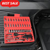 46-Piece Socket and Ratchet Wrench Set for Home and Auto Repairs