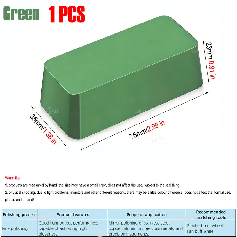 6-Color Metal Polishing Wax Bar Set for Mirror Finish