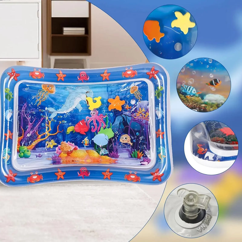 Ocean-Themed Inflatable Water Play Mat for Pets