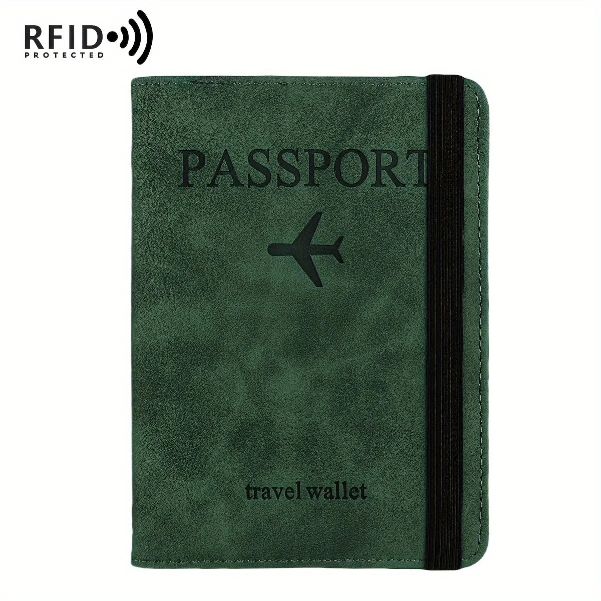 Vintage PU Travel Passport Holder with RFID Protection