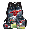 Soccer Star Backpack Set for Kids with Lunch Bag & Pencil Case