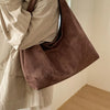Retro Suede Shoulder Bag with Large Capacity