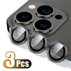 Titanium Camera Lens Protector with Tempered Glass for iPhone 16 Pro Max, 15, 14, 13, 12 & Mini