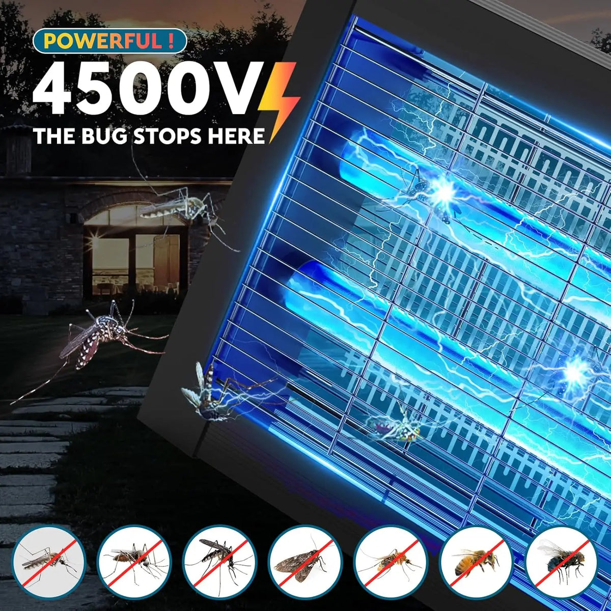 Solar-Powered Bug Zapper for Outdoor Use