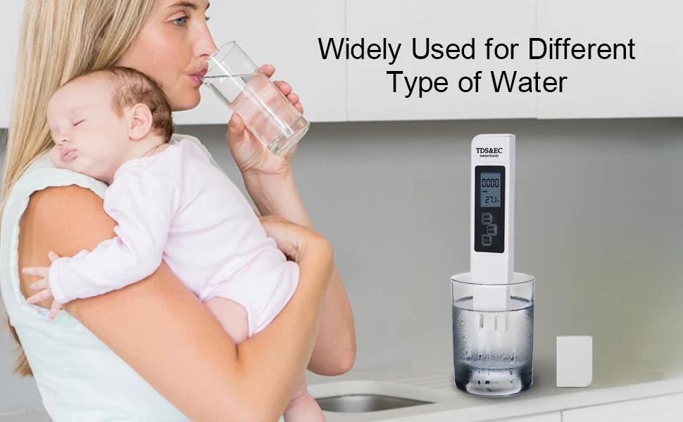 3-in-1 Digital Water Quality Tester with LCD Display