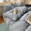 4-Piece Cotton Bedding Set with Duvet Cover, Flat Sheet, and Pillowcases