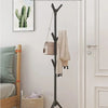 Vertical Tree Branch Coat Rack with 3 Hooks