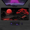Red Moon Silicone Gaming Mouse Pad with Anti-Slip Base