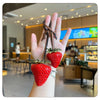 3D Strawberry Bag Charm Keychain