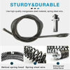 A set of helical spring components including a spring head, spring steel wire, and a universal interface for drain cleaning.