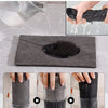 Demonstration of reusable microfiber cleaning cloths being used to wipe and clean a surface.