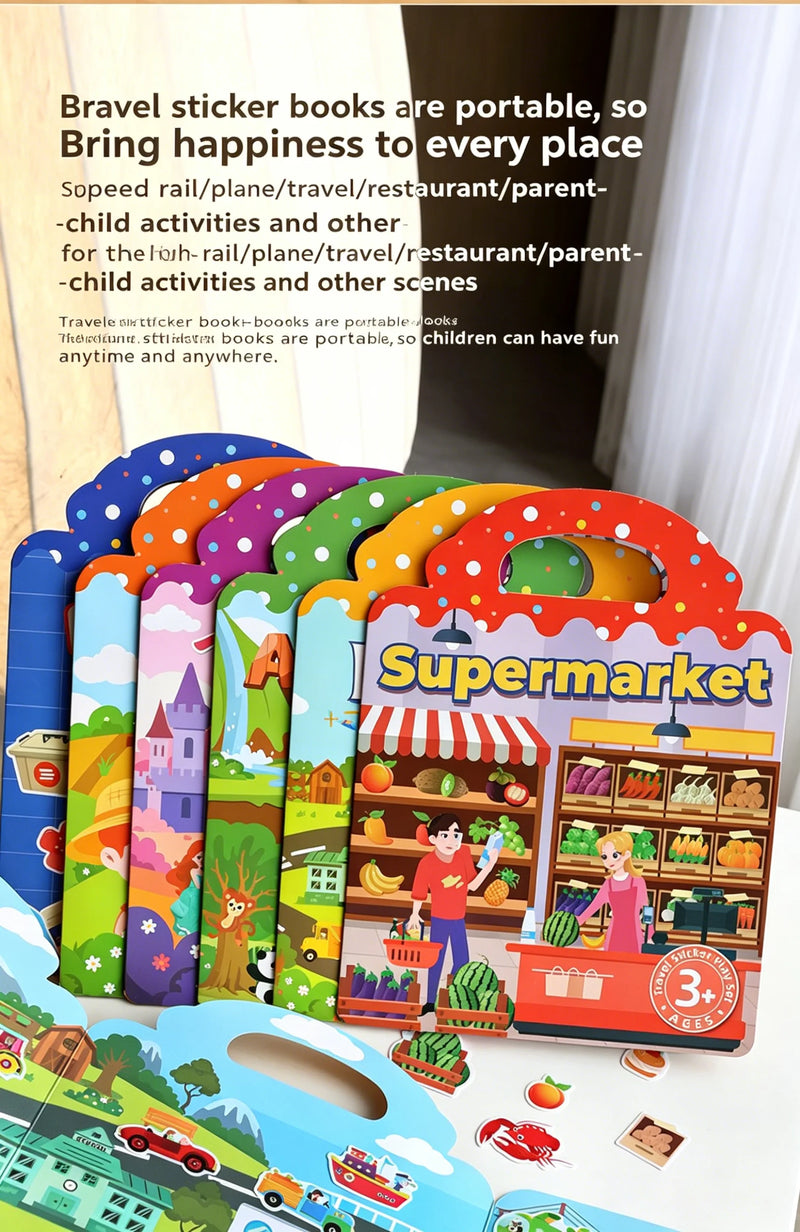 Reusable Sticker Activity Books (6-Pack)