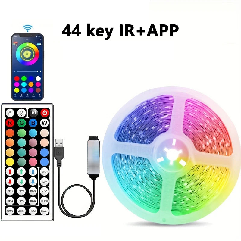 USB-Powered RGB LED Strip Lights with Music Sync