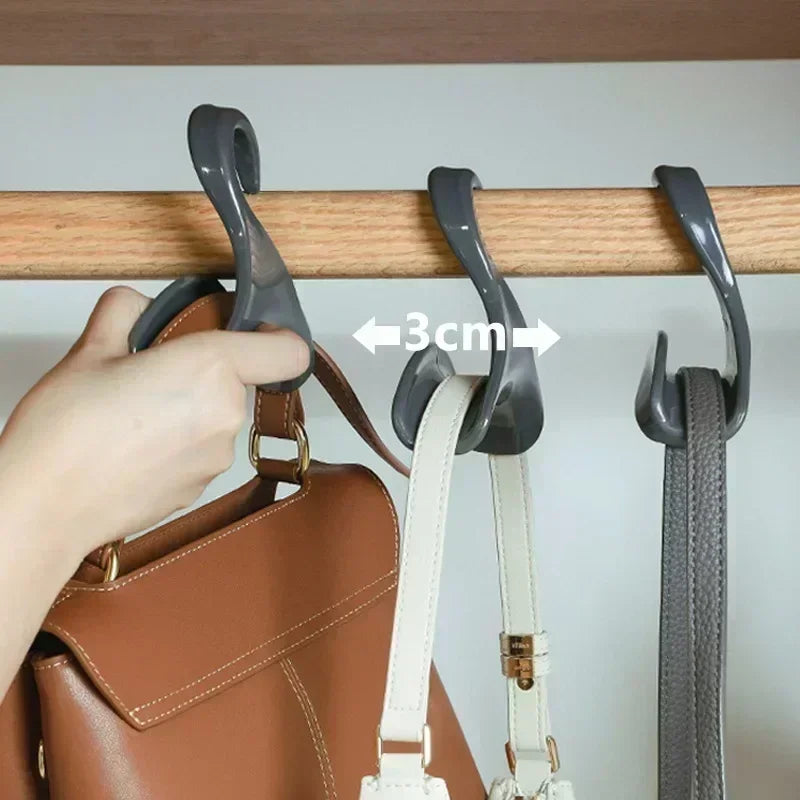 Space-Saving Closet Organizer Hooks for Bags, Hats & Scarves
