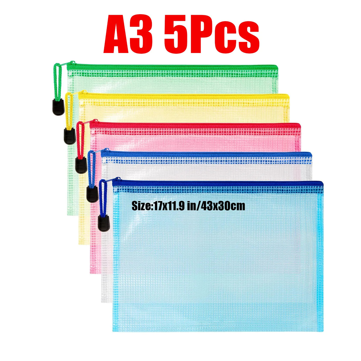 Clear Waterproof Zipper Document Organizer