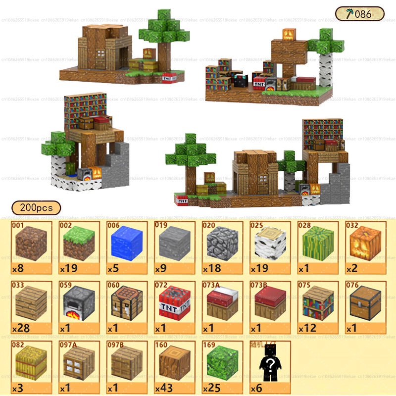 Magnetic Building Blocks Mine World Cube Set