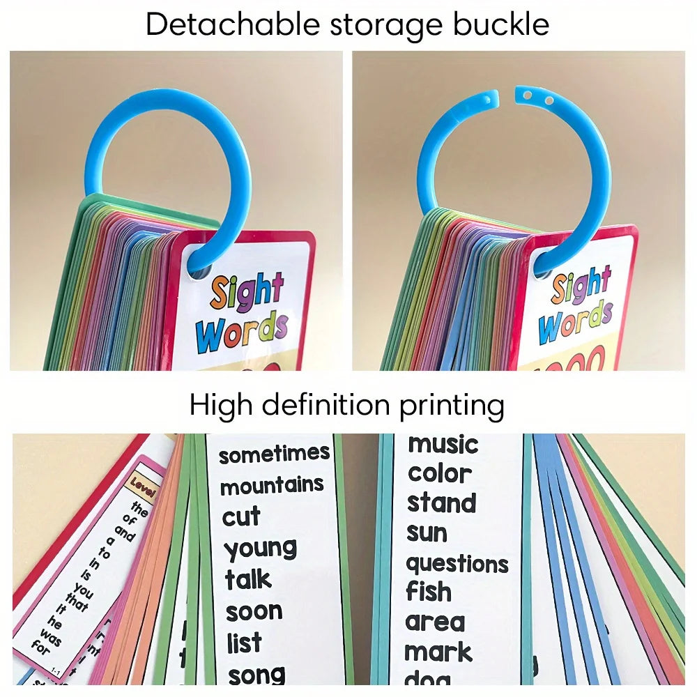Sight Words Flash Cards for Kids – 1000 Double-Sided Learning Cards