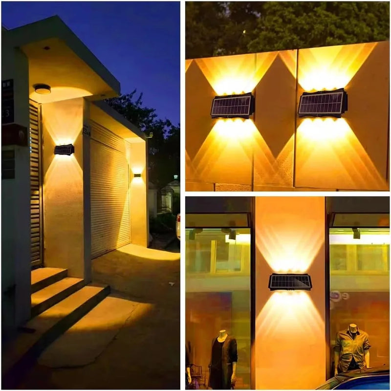 Dual-Direction Solar Wall Light