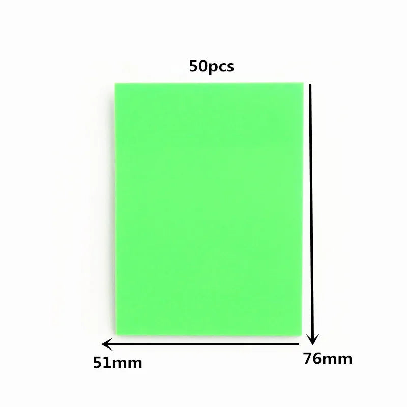Clear Self-Adhesive Sticky Notes Pack of 50