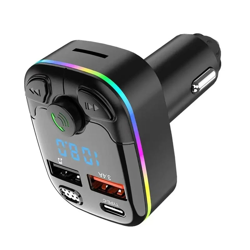 Bluetooth FM Car Charger with Fast Charging