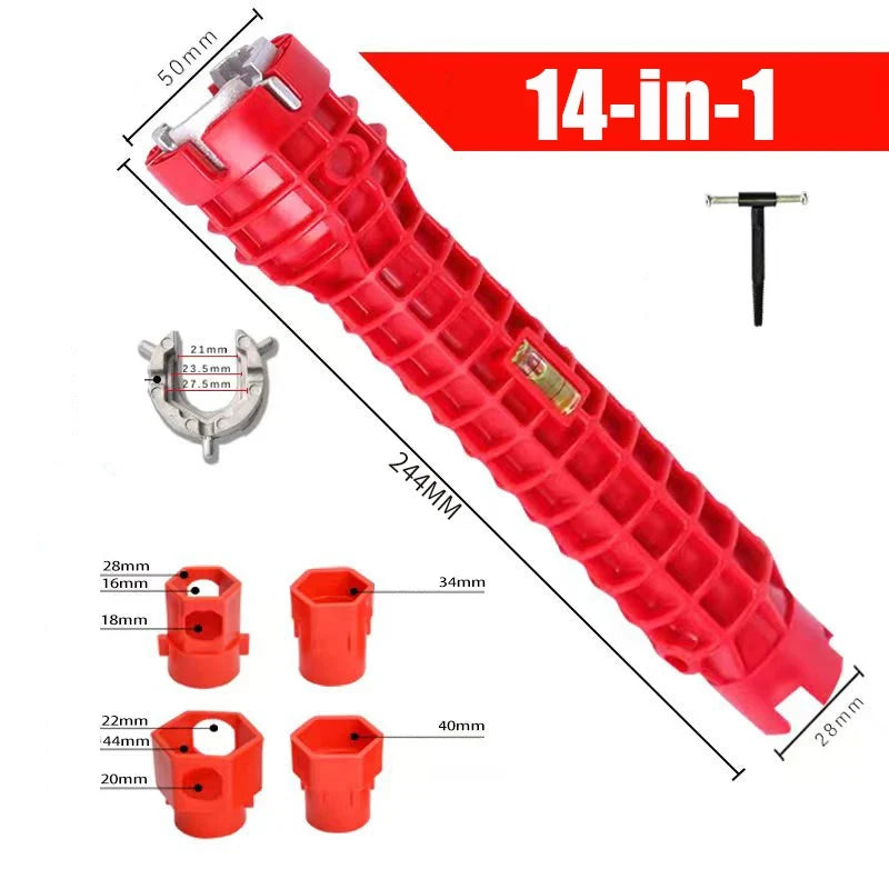 14-in-1 Multi-Function Wrench for Faucet and Sink Plumbing