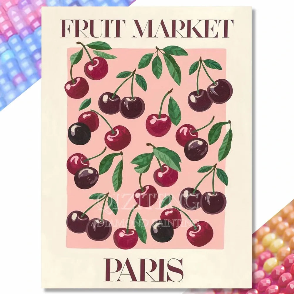 Modern Diamond Painting Kits - Fruit, Floral, and Abstract Designs