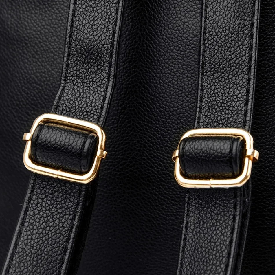 Vintage Leather Women's Backpack with Spacious Interior